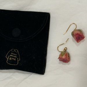 Dauphinette New York rosebud earrings